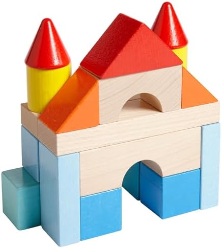 HABA Colored Wooden Building Blocks - 46 Piece Set of Wooden Toys, Stacking Toys for Toddlers 1-3 for Open Ended STEM Play, Made in Germany - Image 4