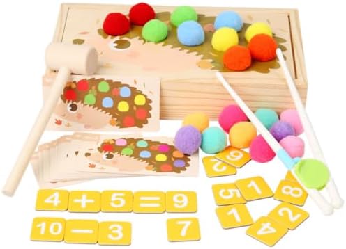 Hedgehog Wooden Tapping Toy, Fine Motor Educational Toy by Unknown