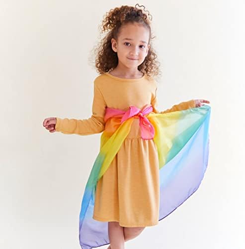 Sarah's Silks Enchanted Playsilk | 100% Silk Sensory Toys for Toddlers | Square Scarves, Montessori and Waldorf Toys for Pretend Play - Rainbow - Image 5
