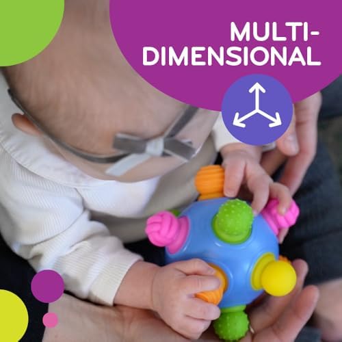 Mobi Woblii Sensory Ball - Sensory Activities for Toddlers and Kids, BPA-Free and Food Grade Silicone Teething Toy, Montessori Learning Games - for 3 Month Old and Up - Image 6