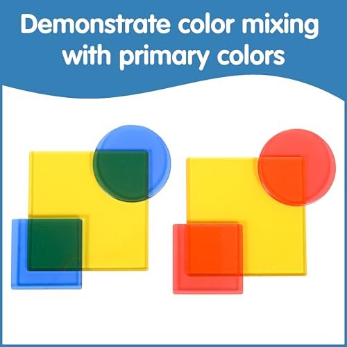 edxeducation Transparent Attribute Blocks - Mini Jar Set of 60 - Colorful, Plastic Shapes - Light Box Accessory - Sensory Play - Math Manipulative for Kids - Image 6