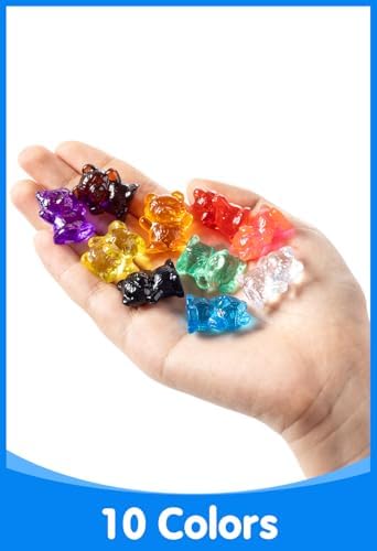 100 Pcs Translucent Counting Bears - Light Table Manipulatives - Image 4