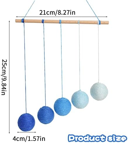 Montessori Blue Gobbi Ball Gobbi Mobile, Montessori Mobile,Essential Mobile, Hanging Mobile Learning Mobiles - Image 2