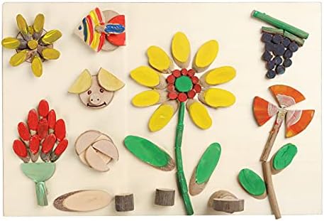 LAZACA Wood Craft Kits DIY, Wooden Loose Parts 250 Pcs, 19.5X13X3.5cm - Image 5