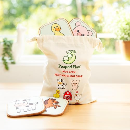 Felt Farm Matching Game for Toddlers – Farm Animal Memory Game & Flash Cards – Soft and Safe for Ages 1+ – Montessori Preschool Learning Activity – Educational Farm Toy for Boys & Girls - Image 5