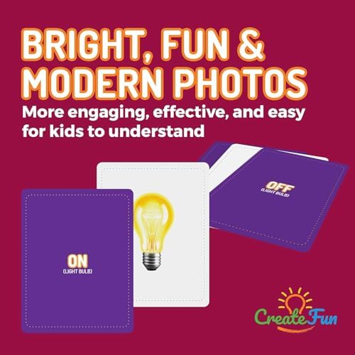 CreateFun 100 Go Together Opposites Flash Cards Set - Gifted Kids Learning - Image 6