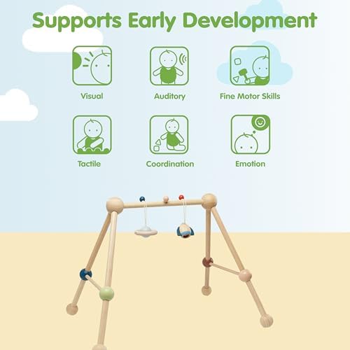 PlanToys® Play Gym Wooden Baby Activity Toy Orchard Montessori Kids Sensory - Image 4