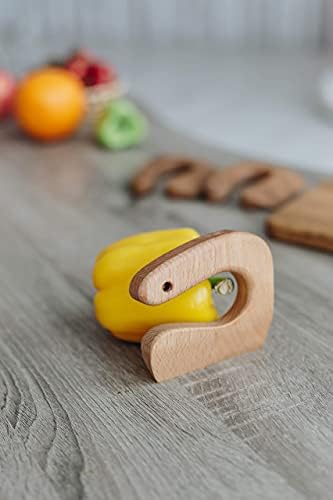 Toddler Wooden Kids Safe Knife, Children's Montessori Utensil Knife, Vegetable and Fruit Chopper, Beech Wood - Image 3
