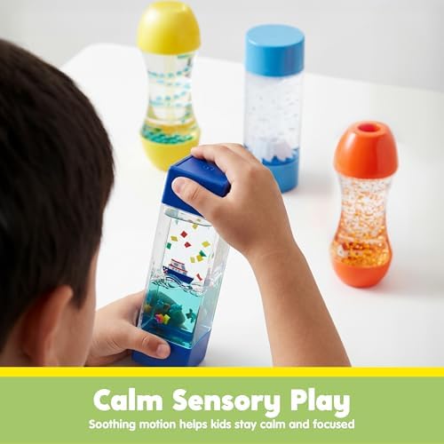 JOYIN 4-Pack Mini-World Fidget Tubes for Kids, Sensory Toys for Kids with Autism, Stress Relief Sensory Tubes, Preschool Toys for Kid, Toy for Autistic Kids 3-5, Birthday Gifts for Boys & Girls - Image 5