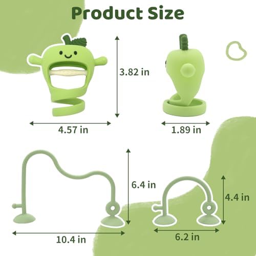 Baby High Chair Toy Teething Chew,Suction Cup Toys,BPA-Free Infant Teether - Image 2