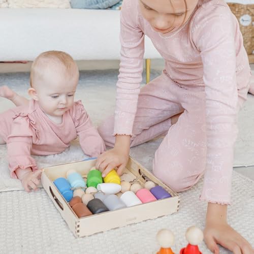 Ulanik Peg Dolls in Cups Montessori Toys for 1 Year Old - Image 4
