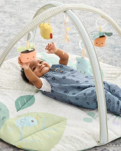 Skip Hop Tummy Time Mat, 3-in-1 Activity Baby Play Gym, Age 0-2y, Garden Oasis, Green Multi - Image 2