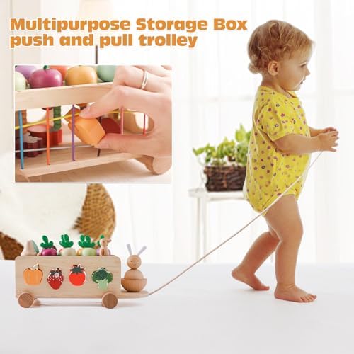 OESSUF Montessori Toys Toddlers Wooden Educational Toys for Baby Boys Girls, Shape Sorting & Matching Fine Motor Skills Toys, Birthday Gifts for Kids - Image 4