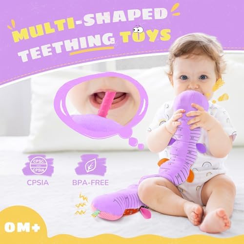 AWOTOY Baby Toys 6-12 Months Music Caterpillar Stuffed Animals Infant Toys - Image 6