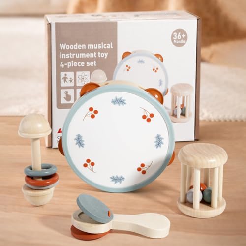 Wooden Baby Musical Instrument Set, Orff Percussion Toy Kit - Image 4