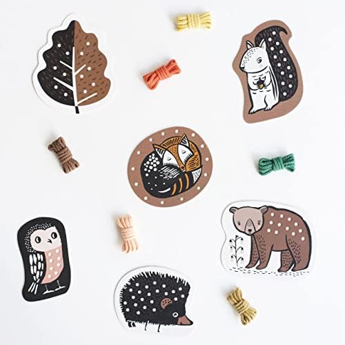 Wee Gallery Woodland Lacing Cards, Sewing Cards for Kids Ages 3-5 - Image 5