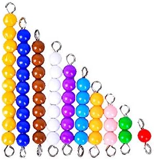 Montessori Math Toys Material for Toddlers 10 Sets Colored Bead Chains 1-10 - Image 6