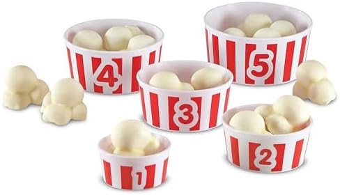 Learning Resources Smart Snacks Count 'em Up Popcorn, Counting Game, Math Games, Set of 15, Ages 18 Months+ by LearningResources