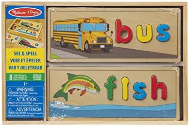 Melissa & Doug See & Spell Wooden Educational Language Learning Toy with Letters, Puzzle Boards Preschool Learning Activities, See & Spell Toys for Kids Ages 4+ (Pack of 6) - Image 6