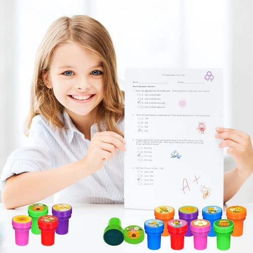 Cinrobiye 24 Pcs Bee Stampers Party Favor Set, Cute Honey Bee Stamps for Kids Birthday Party, Classroom Rewards, Carnival Prizes, Goody Bag Fillers, Bee Themed Party Supplies - Image 7
