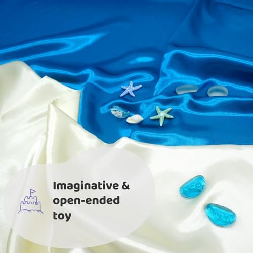 Play scarves for kids – 35" 6 pack play silks with glossy & matte texture - Image 6