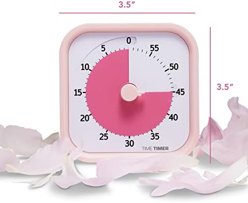 TIME TIMER Home MOD – 60-Minute Visual Timer Home Edition, Silent Operation Study Tool for Kids Desk, Homeschool Supplies, Office & Meetings (Peony Pink) - Image 3