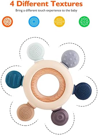 akolik Baby Teething Toys,Teething Relief Teethers Toy for Babies 0-3-6-9-12 Months Old Boys Girls BPA Free Baby Chew Toys Infant Toys Newborn Accessories - Image 5