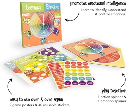 Open The Joy Learning Emotions Toolkit: Explore Emotions with a Unique and Engaging Sticker Game for Children - Ages 5 Years & up - Image 4