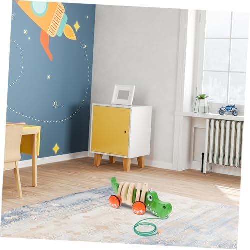 Toddler Wooden Pull Along Toy Car for Walking Practice - Image 6