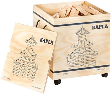 KAPLA Wooden Construction Set - 1000 Building Planks in a Chest - for Ages 3+ by KAPLA