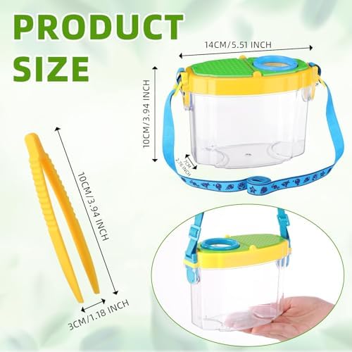 Halloscume 8 Pack Insect Bug Viewer Kit for Kids with Tweezers Explorer Outdoor Set Bug Catcher Containers for Insects Magnifying Insect Box Observation Kit for Science Nature(Bright Colors) - Image 2