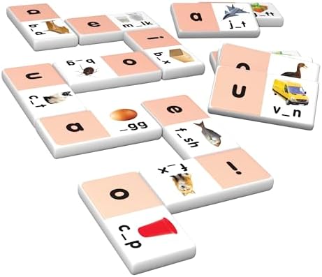 Junior Learning Short Vowel Dominoes - 28 Piece Educational Phonics Games - Image 5
