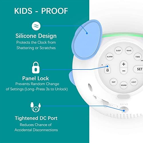OK to Wake Clock for Kids, Sleep Training Clock with Night Light and Sound Machine, Kids Alarm Clock for Bedrooms (Blue) - Image 5