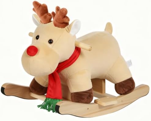 Kids Rocking Horse Ride-On Animal Rocker Toy for Child 1-3 Years Apricot by Unknown