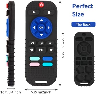 Hooku 2 Pack Remote Teether for Baby, Silicone Teethers for Babies 6-12 Months, Baby Teething Toys for Babies 0-6 Months, Remote Control Toy, Infant Gifts for Boys Girls - Image 7