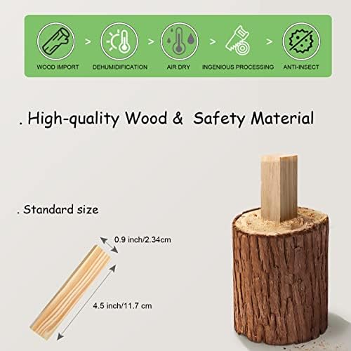 100pcs Classic Wooden Building Blocks Set,Solid STEM Building Toys for Kids, Preschool Learning Montessori Toys for Toddlers, Boys & Girls Birthday Gift (Log Color) - Image 6