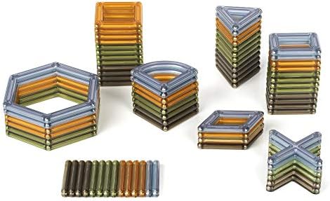 Guidecraft PowerClix Frames Natural - 74 Piece Set: Magnetic Construction Building Kit for Creative Open-Ended Play, STEM Learning & Educational Toys for Children - Image 3