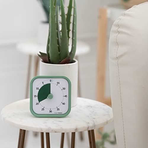 TIME TIMER Home MOD – 60-Minute Visual Timer Home Edition, Silent Operation Study Tool for Kids Desk, Homeschool Supplies, Office & Meetings (Fern Green) - Image 2