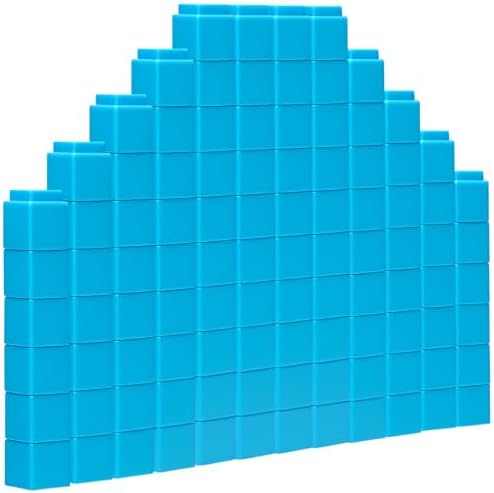 200 Pcs Light Blue Linking Cubes for Math Counting Cubes Manipulatives Plastic Counting Block Manipulative Classroom Learning Supplies for Educational Preschool Activities Boy Girl (Light Blue) by Unknown