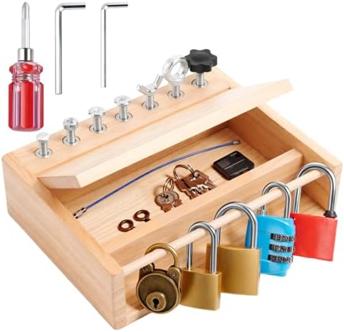 INIFEIDALA Montessori Screwdriver Board Set - Lock and Key Toy - Image 4