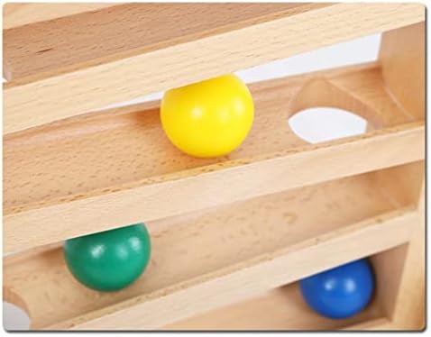 Wooden Ball Ramp with 4 Mini Balls for Toddlers - Image 3