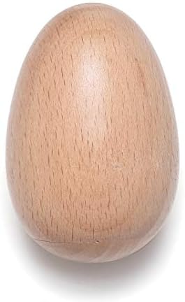 4 PCS Wood Egg Shakers Set, Musical Percussion Instruments, Natural Finish - Image 3