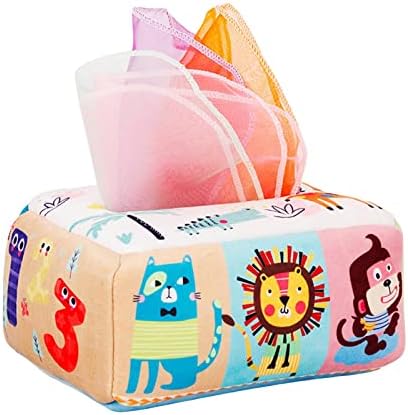 Sensory Toys for 6-12 Months, Tissue Box for, Toys for 6-12 Months, Sensory Scarves, Preschool Learning Toys, Style A by Unknown