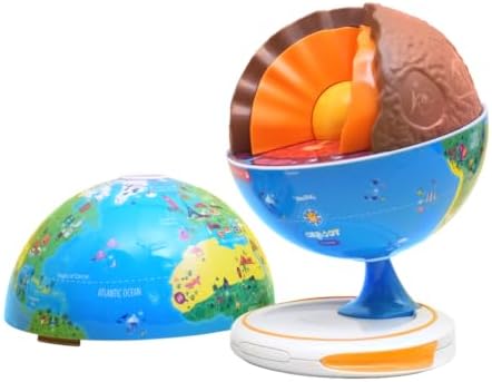 PlayShifu Orboot Core Interactive Globe for Kids Ages 4-10; 3-Layer Openable Earth Globe with AR App; Explore Earth's Surface, Fossils, Minerals & Glowing Core; STEM Science & Geography Gift by PlayShifu