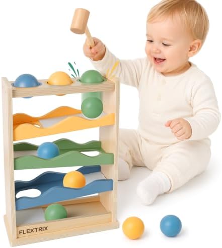 Montessori Ball Drop Toys for 1 2 Year Old Boy Girls Birthday Gifts by Unknown