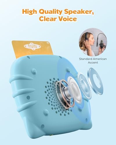Airbition Talking Flash Cards for Toddlers Ages 1‑4,224 Words English Blue - Image 4