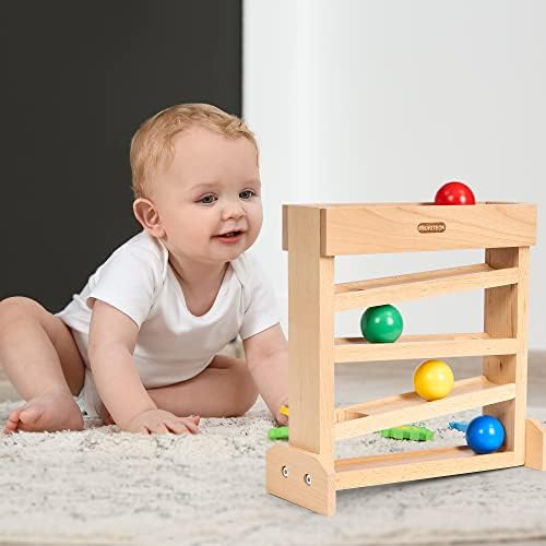 Montessori Ball Drop Toy, Wooden Ball Tracker, Early Developmental Pound Toys for Toddlers for 1-3 Year Old, Boys Girls Baby Birthday Gift - Image 6