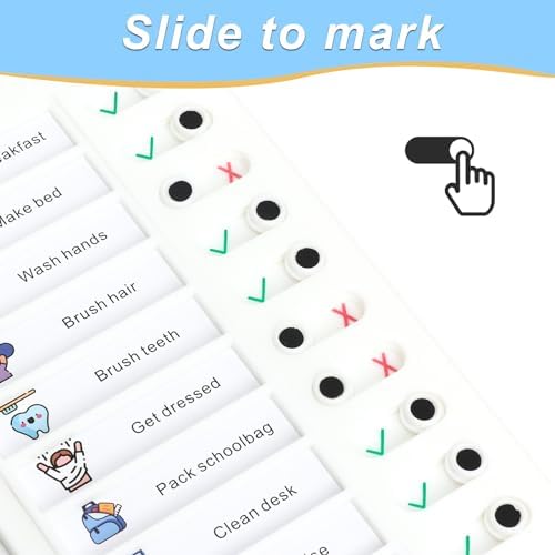 Chore Chart for Multiple Kids, 2 pcs Blank to Do List Boards Chore Checklist Boards for Kids with 4 Color Stickers Stick-on Chore Chart Daily Checklist - Image 3