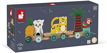 Janod - Tropik - Tropical Pull-Along Train - 11 Pieces - Image 7