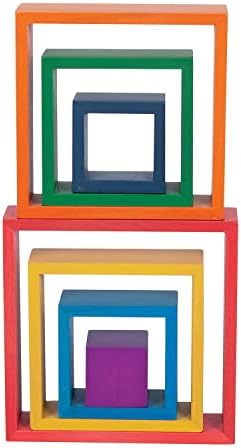tickit Wooden Rainbow Architect Squares, Nesting Puzzle - Image 4